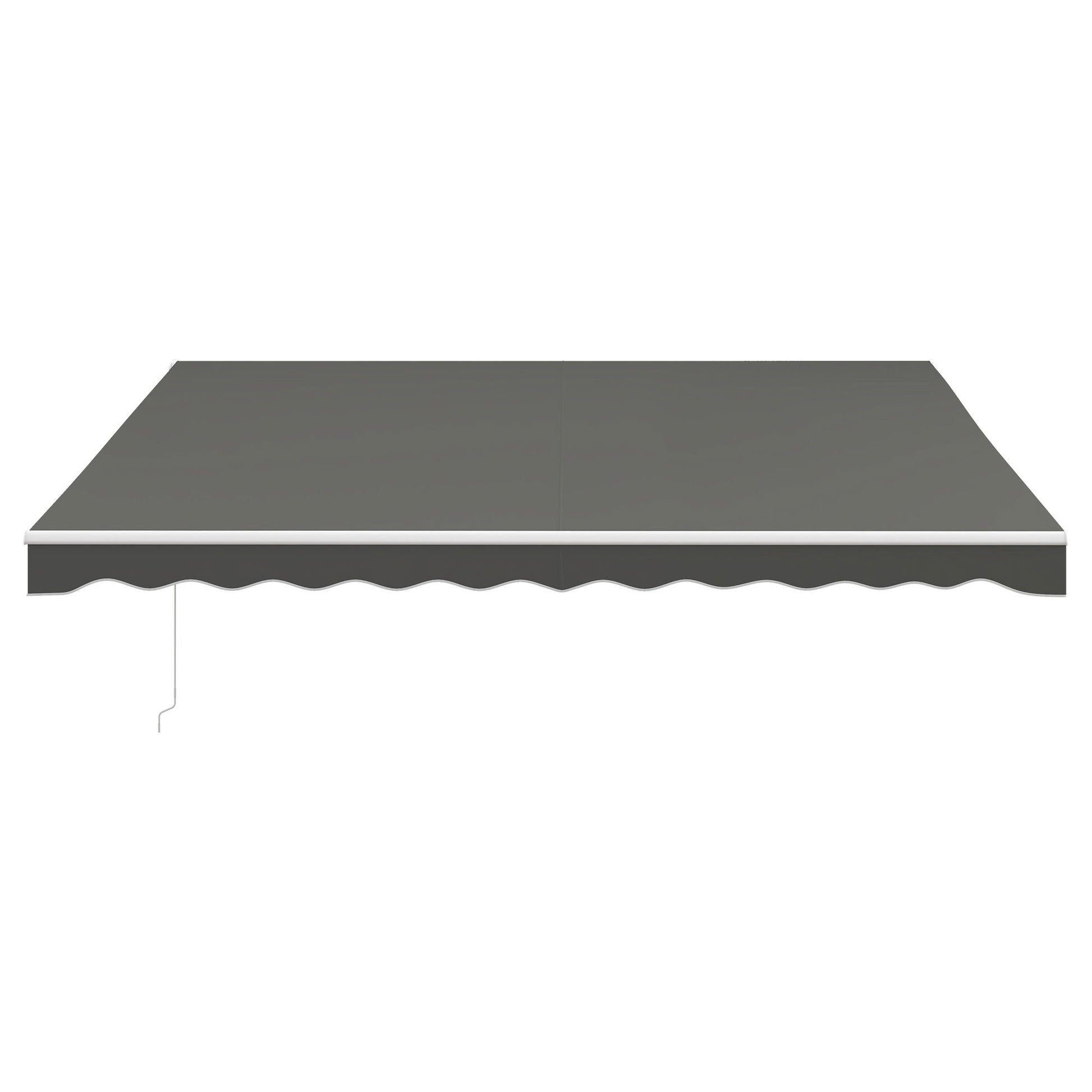 13' x 10' Electric Awning, Retractable Awning Sun Shade Shelter with Remote Controller, Manual Crank Handle and Aluminum Frame, for Deck, Balcony, Yard, Light Grey