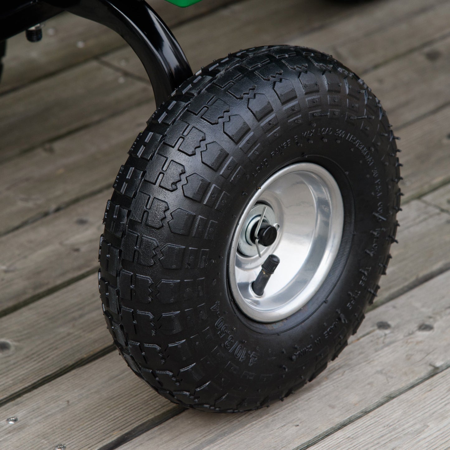 Steel Garden Cart with Handle and 10" Pneumatic Tires, Utility Wagon Cart for Garden, Patio, Lawn, 551 lbs Capacity