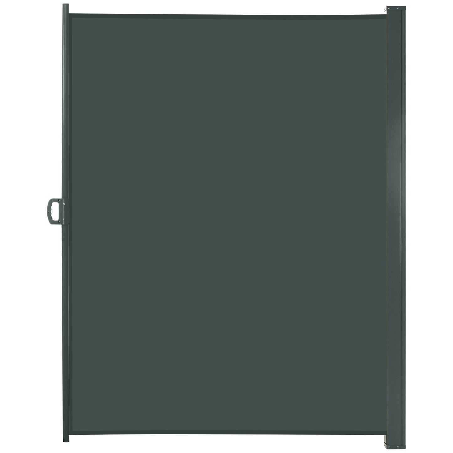 118" x 79" Retractable Side Awning Patio Outdoor Folding Privacy Screen with Resistance to UV Rays & Wind, Grey