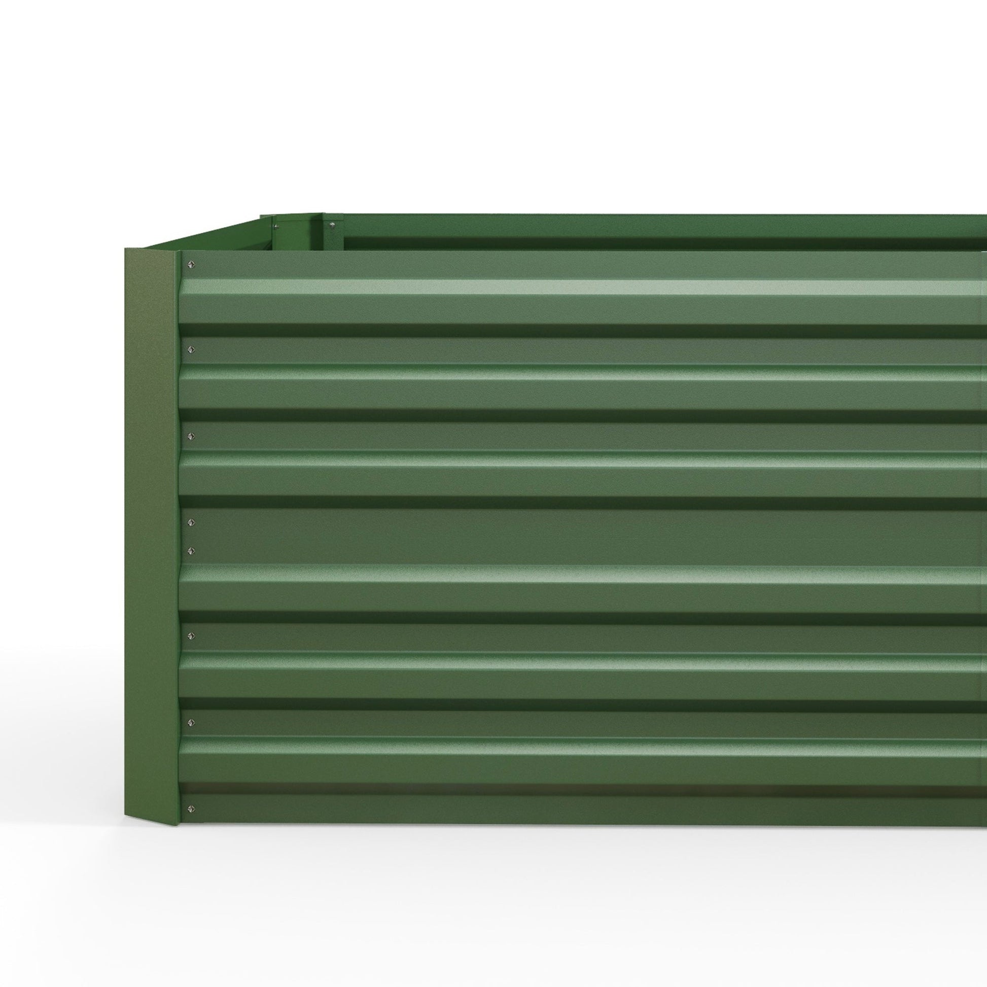 Raised Garden Bed, 6' x 3' x 2' Galvanized Steel Planters for Outdoor Plants with Multi-reinforced Rods for Vegetables, Flowers and Herbs, Green
