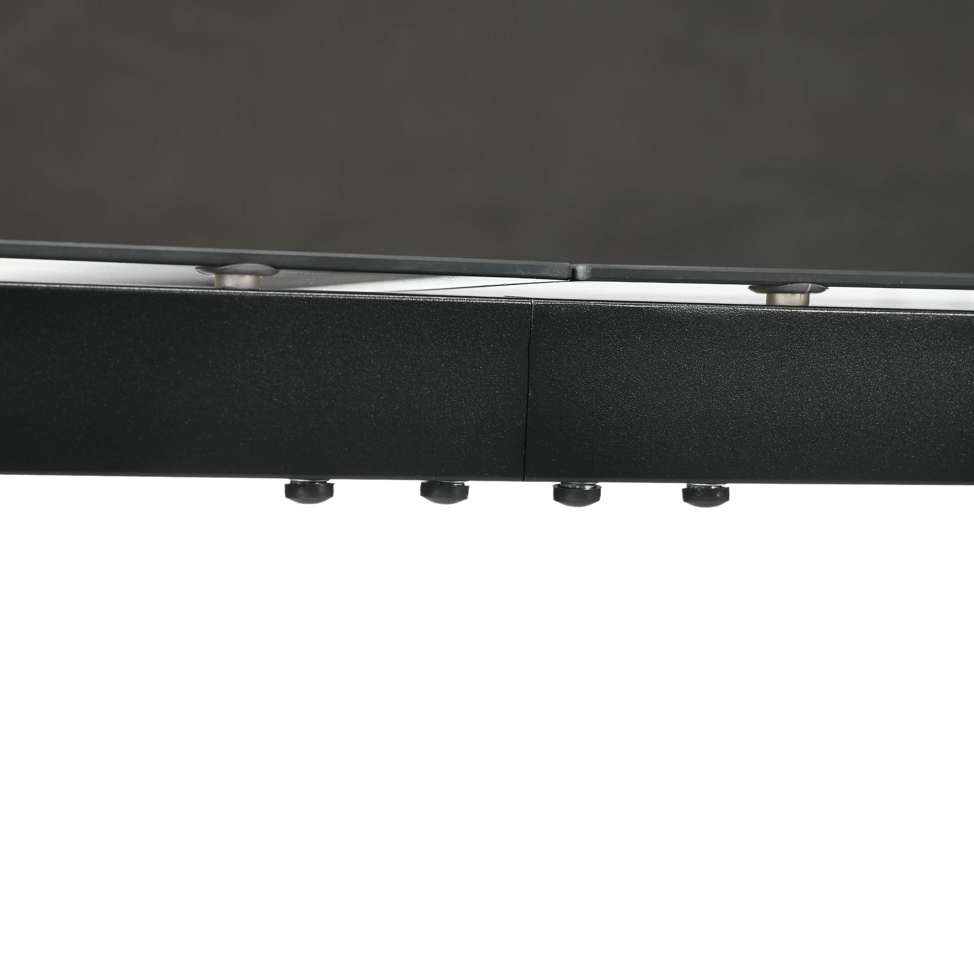 Rectangular Outdoor Dining Table for 8 People with Tempered Glass Top and Aluminum Frame, Black 70.9" x 31.5" x 28.3"