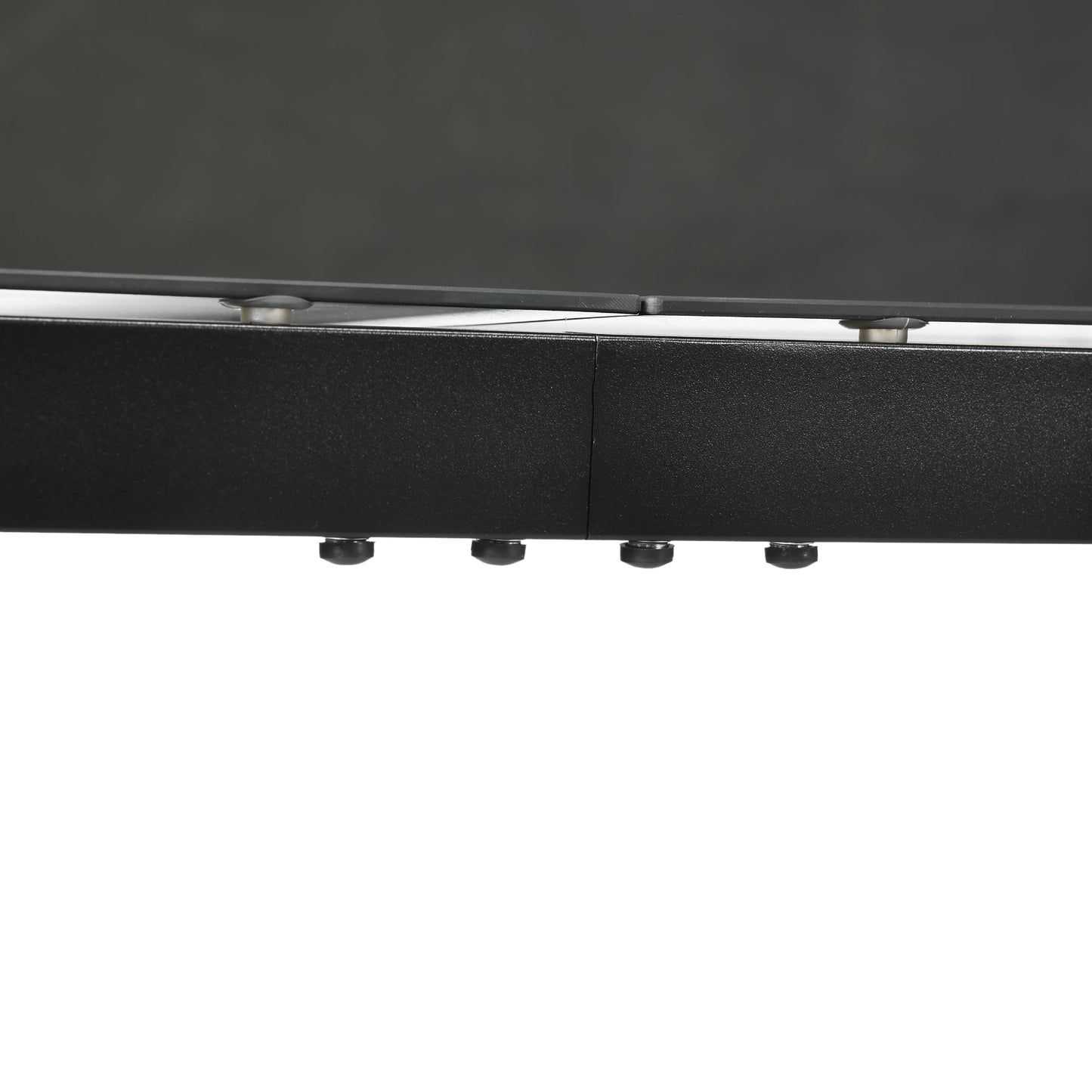 Rectangular Outdoor Dining Table for 8 People with Tempered Glass Top and Aluminum Frame, Black 70.9" x 31.5" x 28.3"