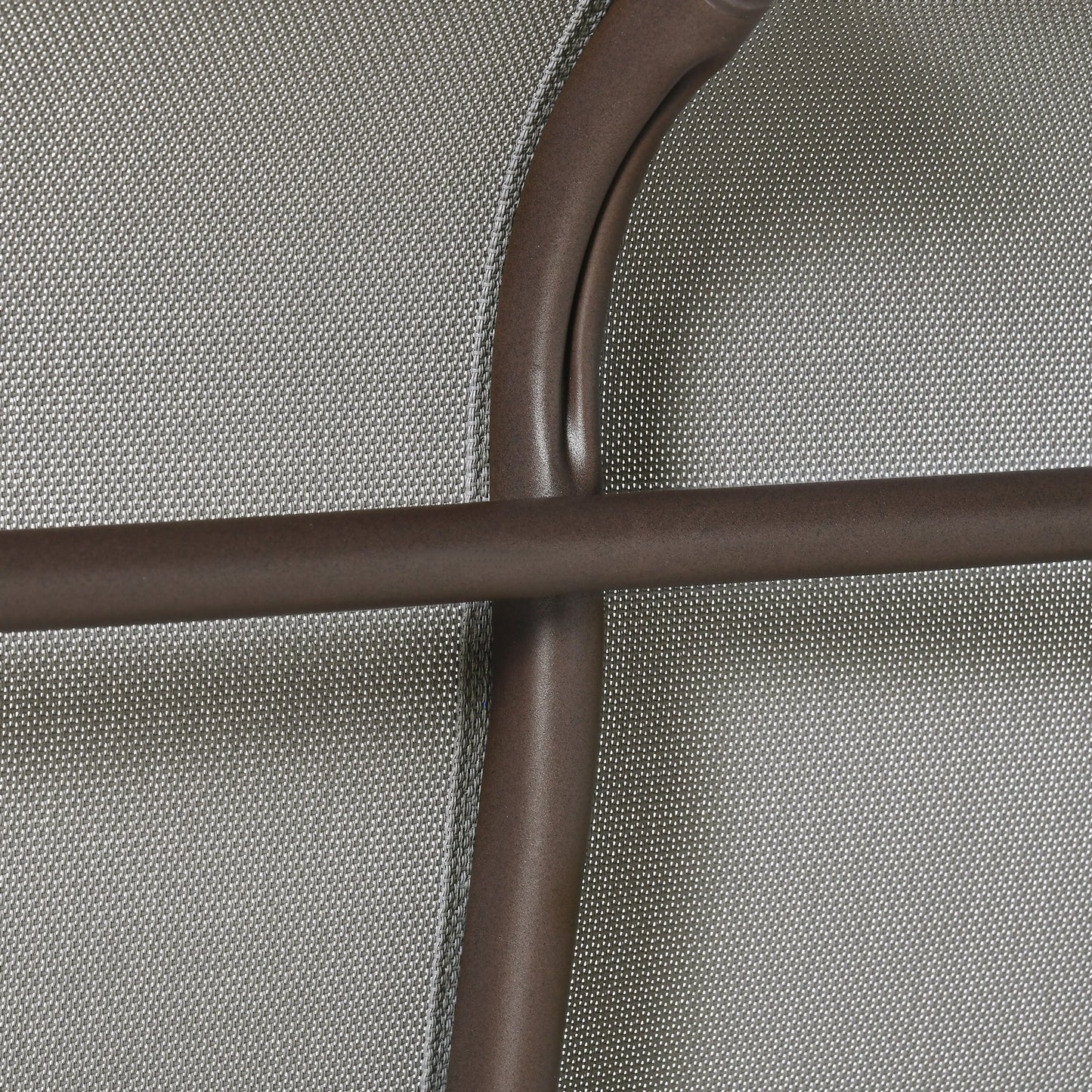 2-Person Outdoor Glider Chair, Patio Glider Rocking Chair with Mesh Seat and Backrest, Steel Frame for Outdoor, Backyard, Dark Grey