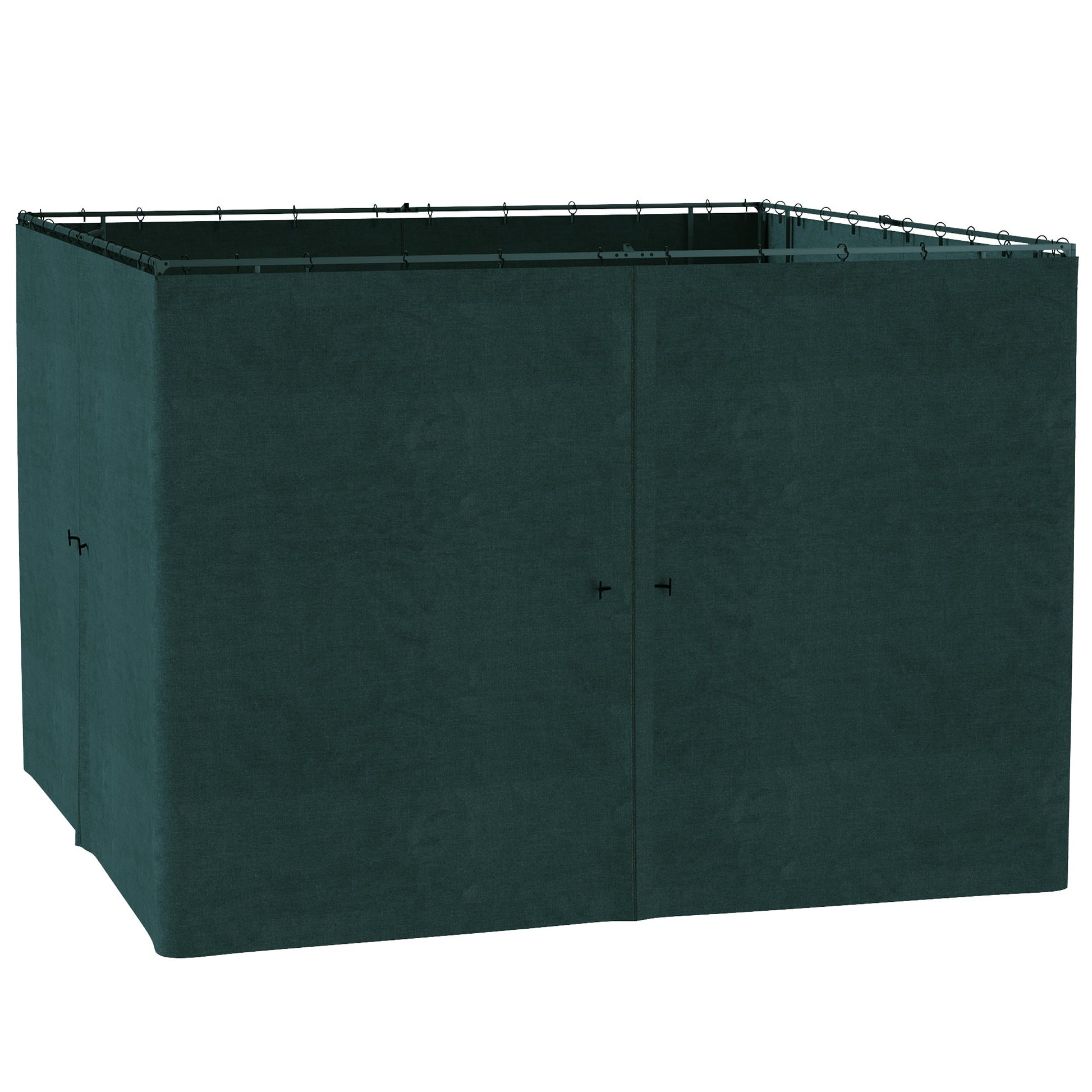 10' x 10' Universal Gazebo Sidewall Set with 4 Panels, Hooks/C-Rings Included for Pergolas & Cabanas, Slate Grey