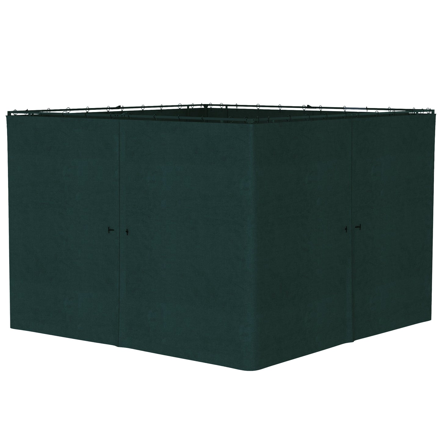 10' x 10' Universal Gazebo Sidewall Set with 4 Panels, Hooks/C-Rings Included for Pergolas & Cabanas, Slate Grey