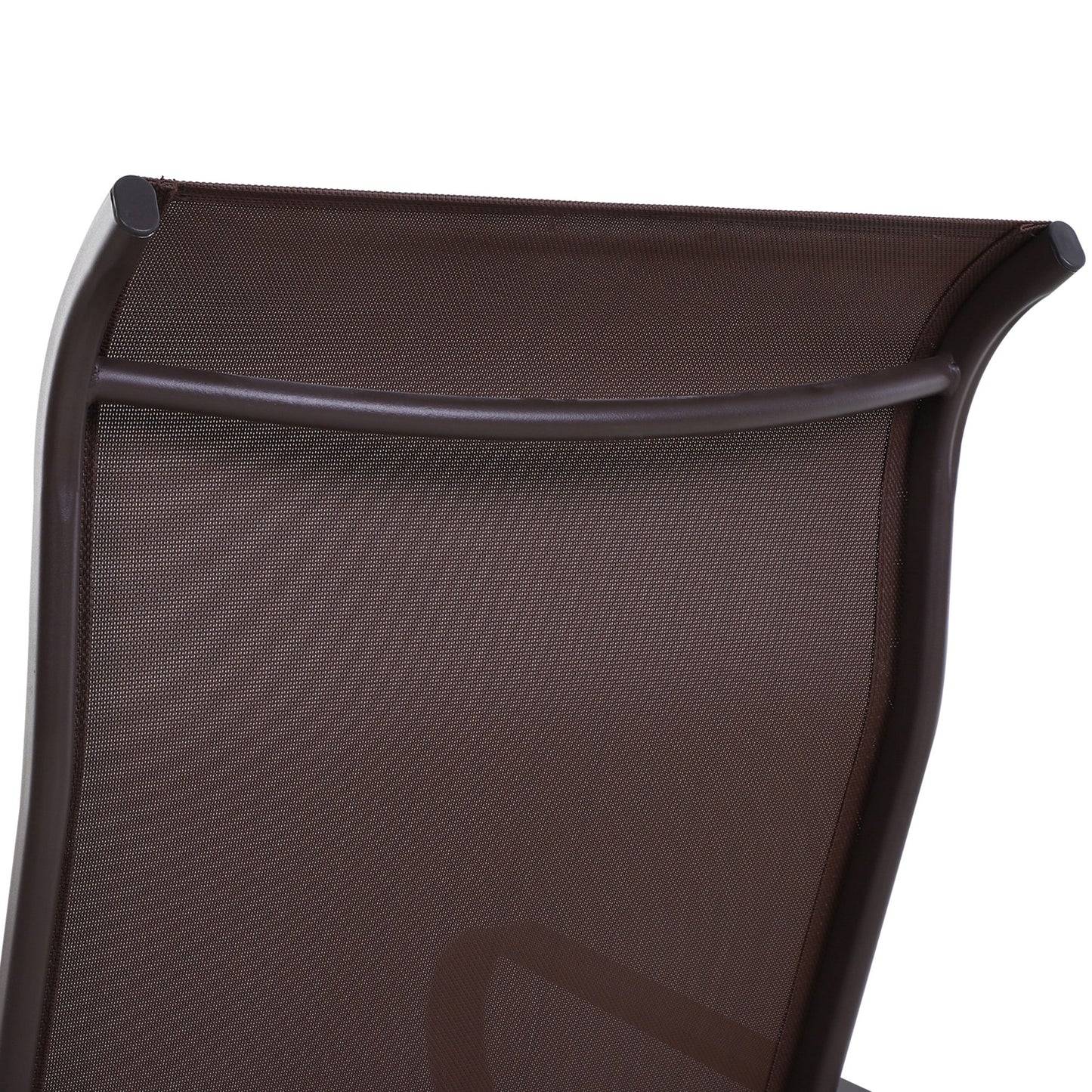 Patio Glider with Breathable Mesh Fabric, Outdoor Glider Chair, Garden Rocking Gliding Seat for Patio, Yard, Porch, Brown