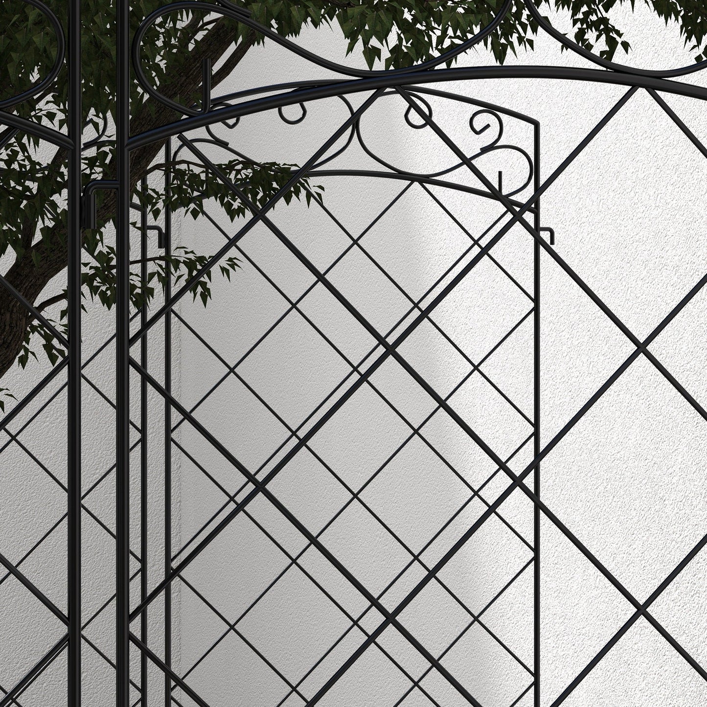 Garden Fence, 7 Pack Steel Fence Panels, 11.3' L x 43" H, Rust-Resistant Animal Barrier, Decorative Border Flower Edging for Yard, Patio, Outdoor Decor, Swirl Vines