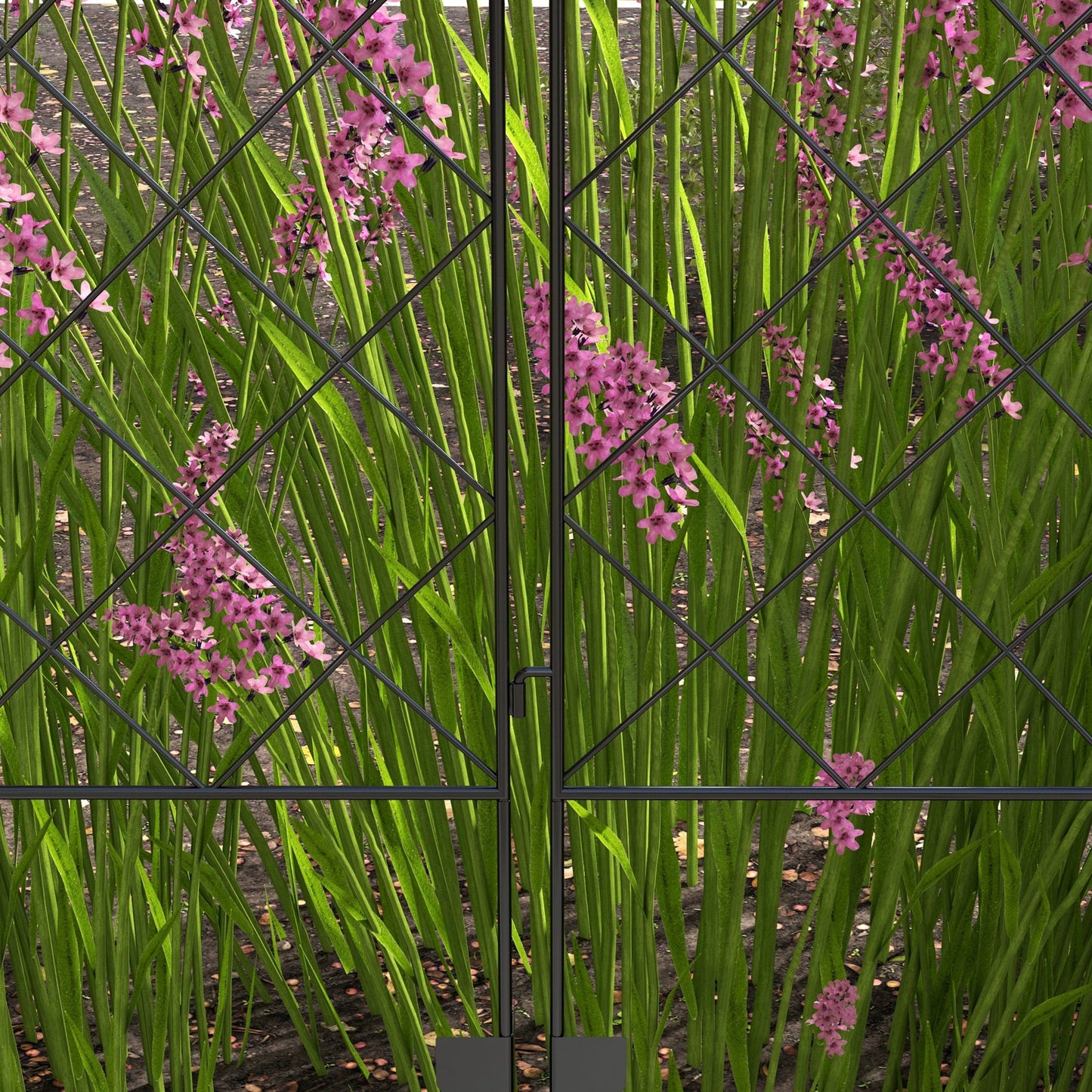Garden Fence, 7 Pack Steel Fence Panels, 11.3' L x 43" H, Rust-Resistant Animal Barrier, Decorative Border Flower Edging for Yard, Patio, Outdoor Decor, Swirl Vines
