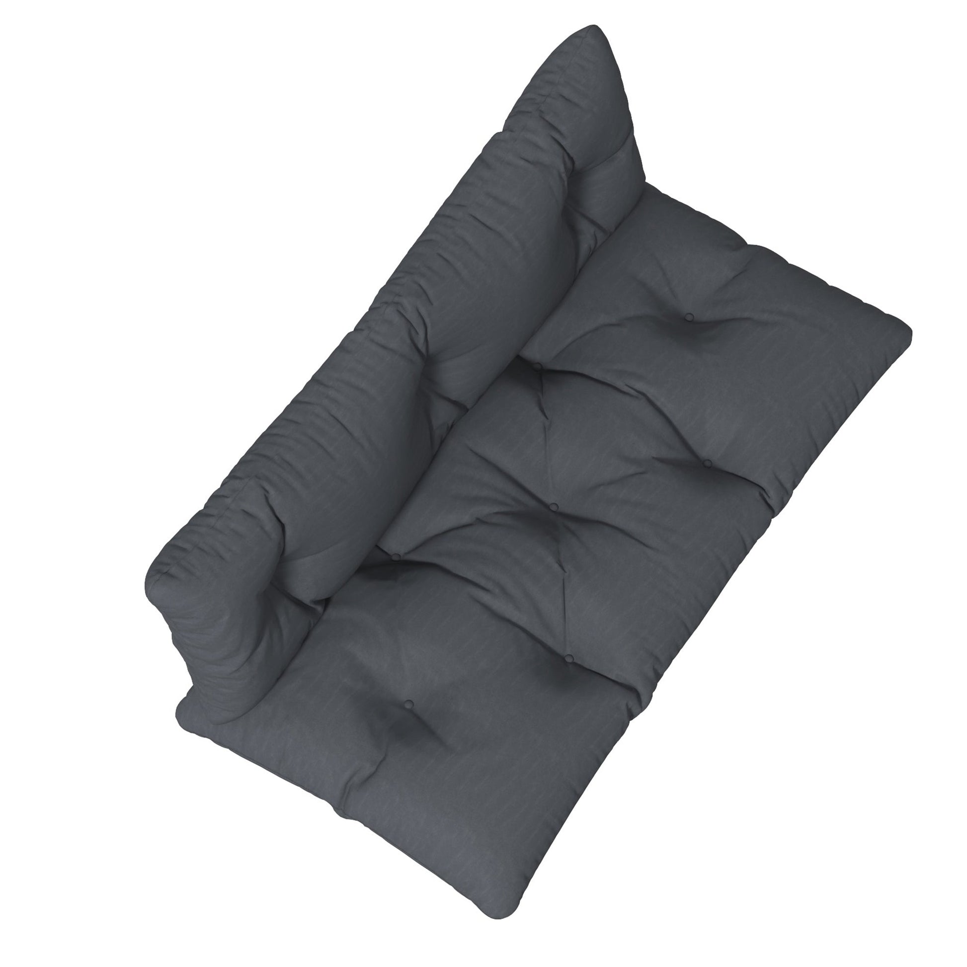 2 Seater 6" Thick Outdoor Seat Cushions with Back Cushion for Pallet, Loveseat Outdoor Furniture Cushions, Fade-Resistant Replacement Patio Cushions, Dark Grey